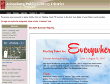 Tablet Screenshot of johnsburglibrary.org